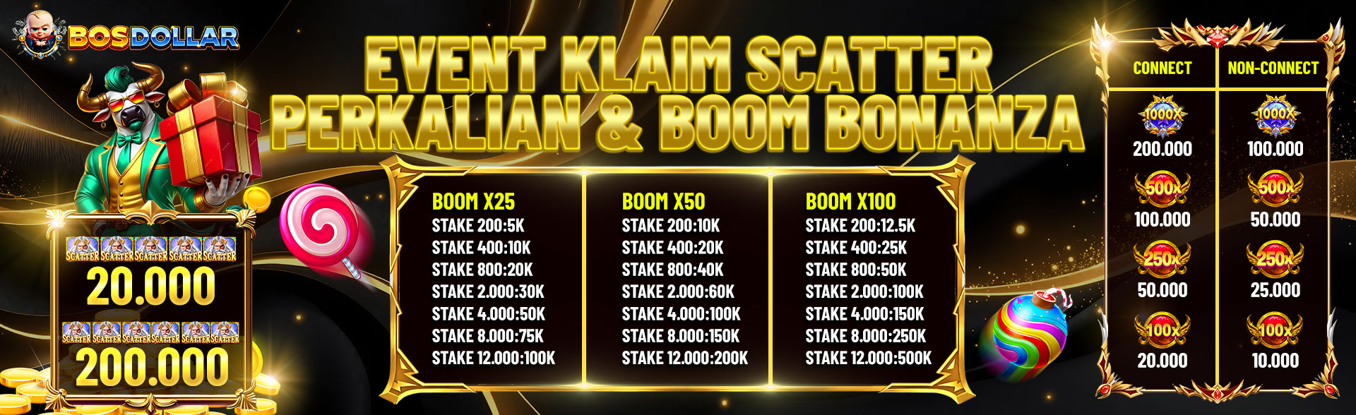 EVENT KLAIM SCATTER PERKALIAN & BOOM BONANZA